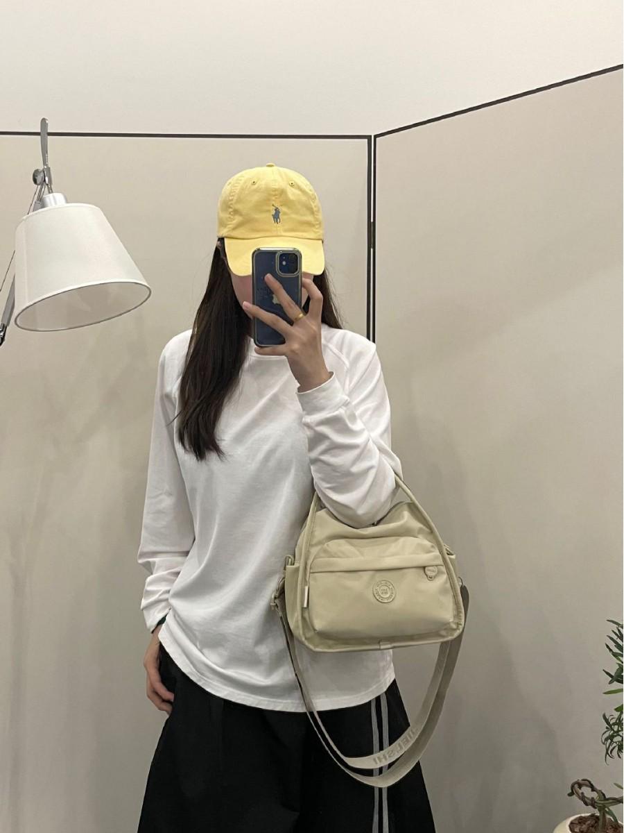 Стильная многослойная водонепроницаемая нейлоновая сумка через плечо: Модная и универсальная женская сумка через плечо 2025 Raspberry Pink