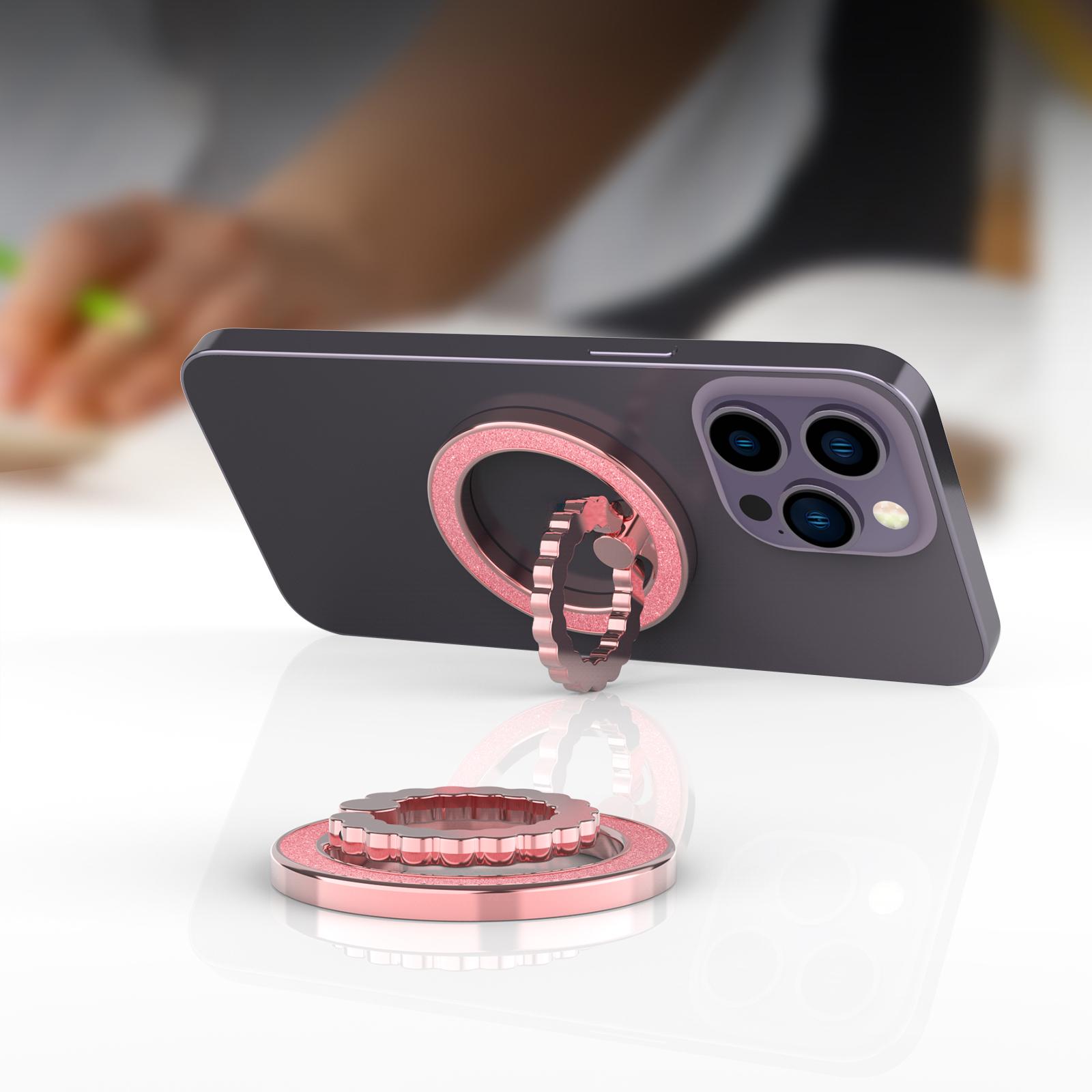 

A677 Magnetic Finger Ring Kickstand Rotation Metal Phone Grip Stand Gold