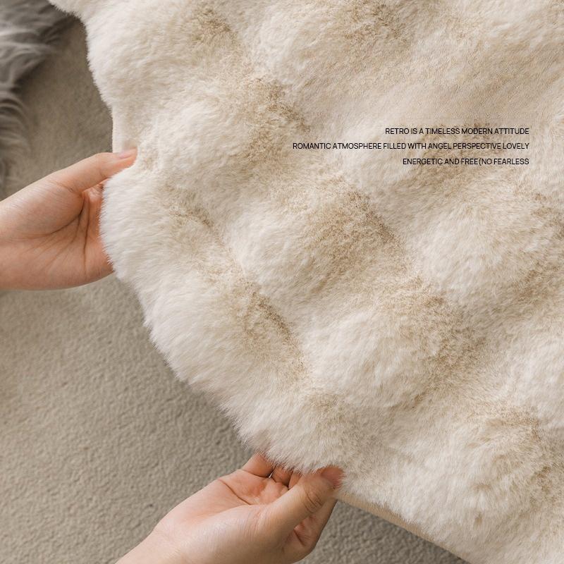 Thicken Imitation Rabbit Fur Plush Sofa Slipcover Curve Hem Non-Slip Soft Sofa Towel Couch Cushion For Living Room