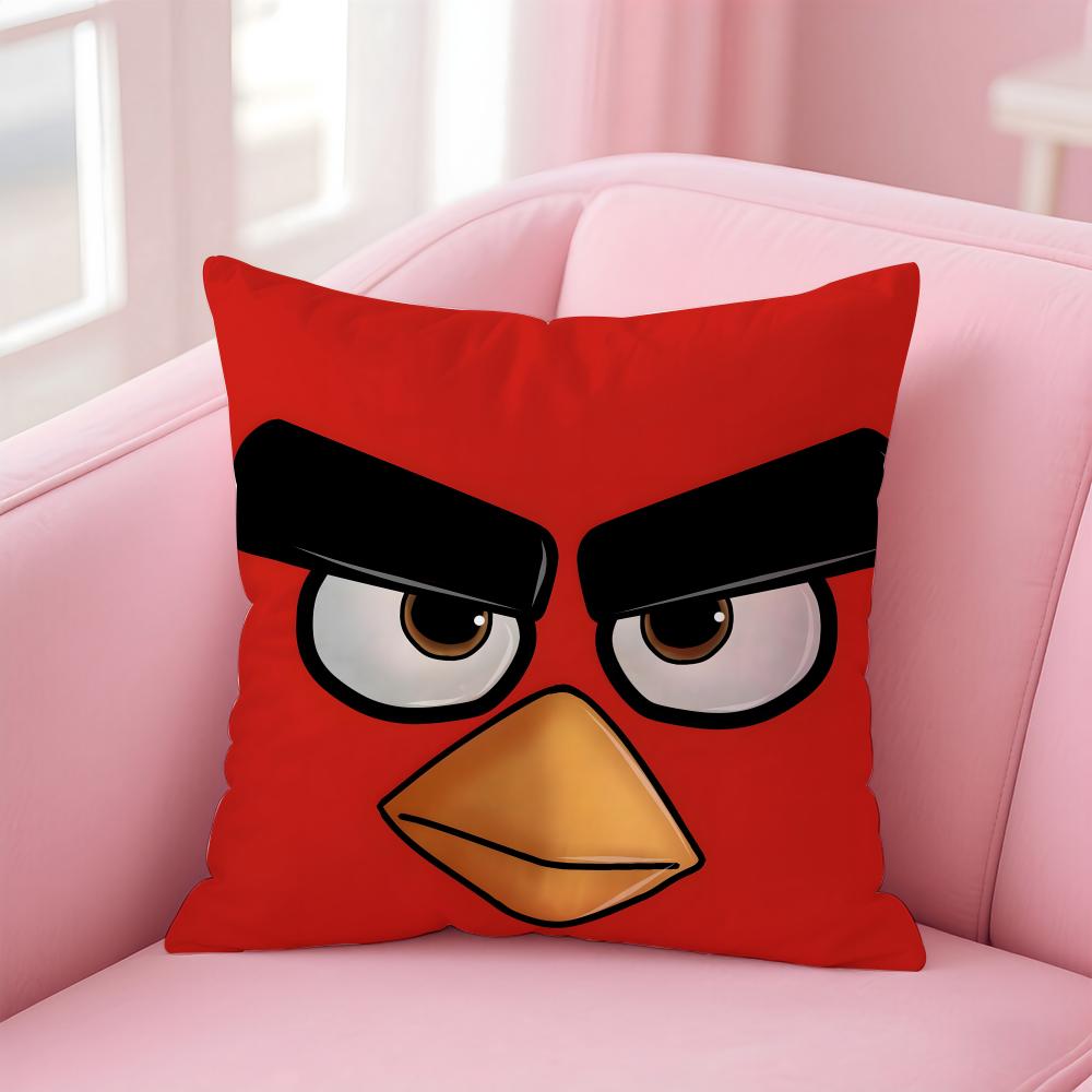 

popular game A-AngryS B-BirdsS Cushion Cover Comfortable Reversible Pillow Cover Ideal for Car Sofa Bedroom & Beyond 18x18Inch