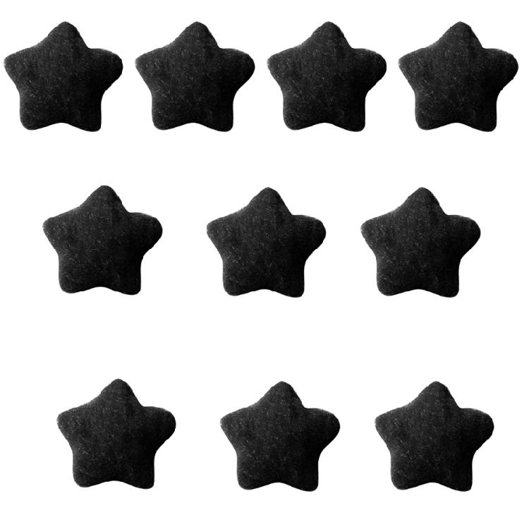 10 Pcs Plush Star Appliques Decorative Patches Sew on Patches Star Patches for Bag Shoe Hairpin Decorations