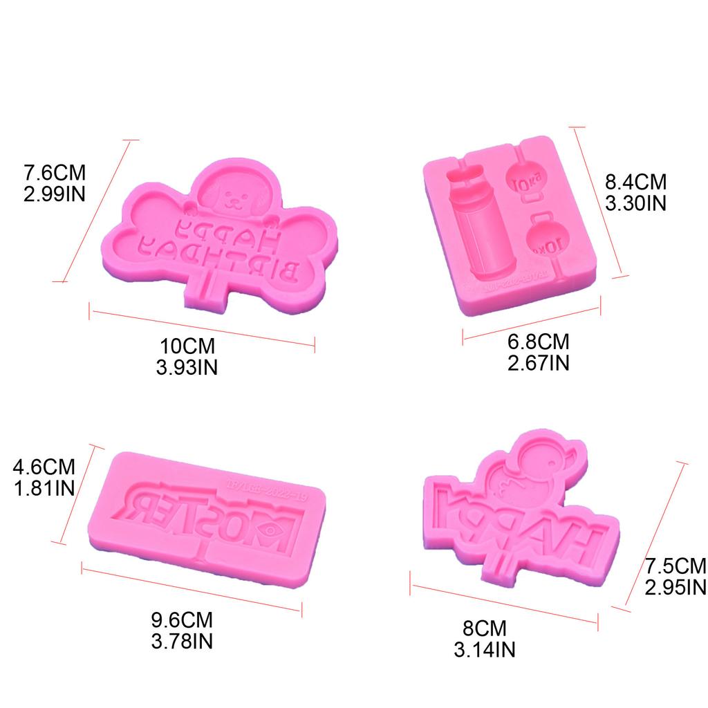 Silicone Chocolate Moulds Happy Birthday Shape Chocolate Candy Molds Baking Tools Non-stick Silicone Material for Baking