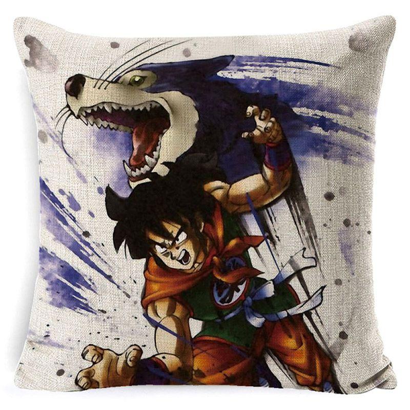 Dragon Ball Kissenbezug Atemberaubender Cartoon Quadratischer Kissenbezug Für Stilvolles Sofa Heimdekor