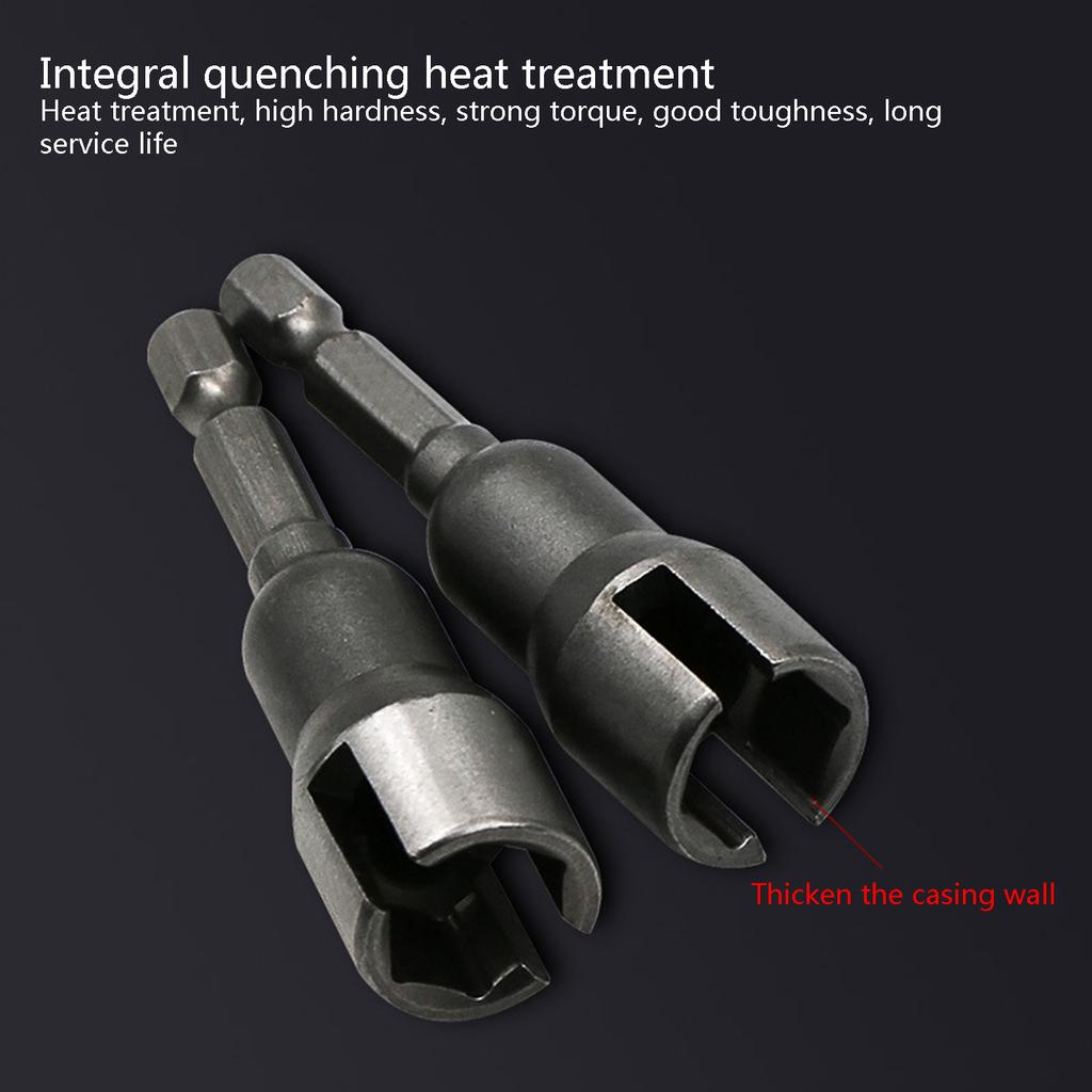 Butterfly Bolt Socket Wrench Hexagonal Handle Shank Socket Adapter Nut for Power Tool Slotted Electric Screwdriver