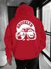 Men's Oversized Hoodie Brooklyn Hip Hop Portrait Graphic Print Sweatshirt Vintage Back Print Hooded Pullover Streetwear
