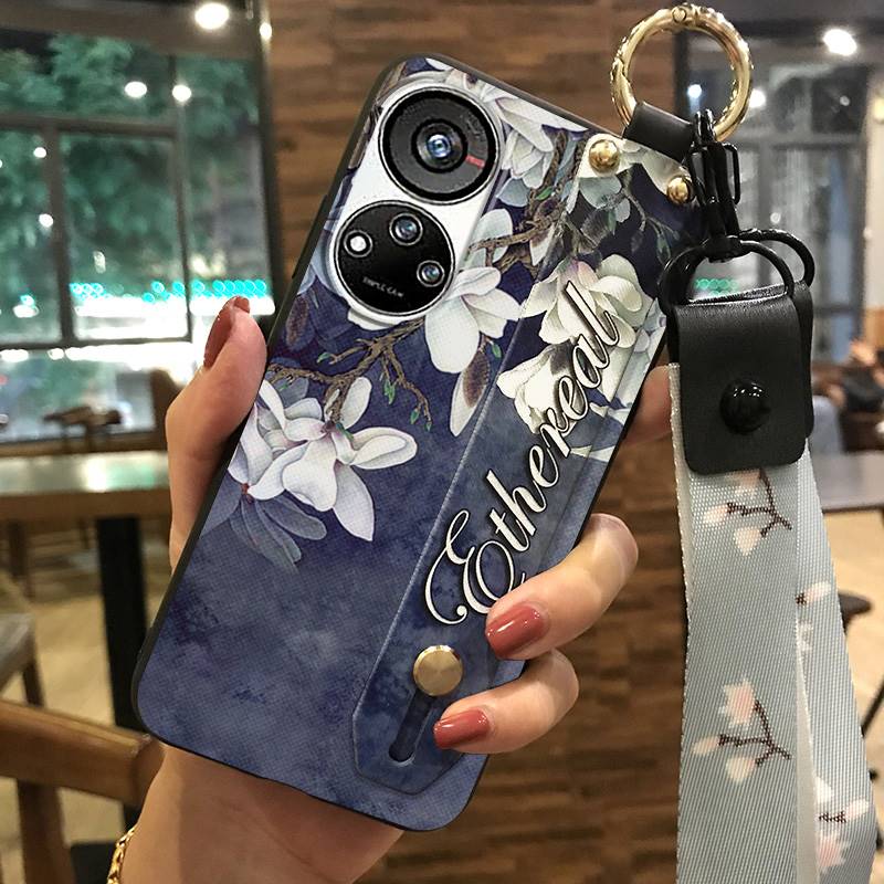 Wristband Phone Holder Phone Case For ZTE Blade V40S/Axon40 SE Dirt-resistant Soft case Durable Wrist Strap Lanyard Ring