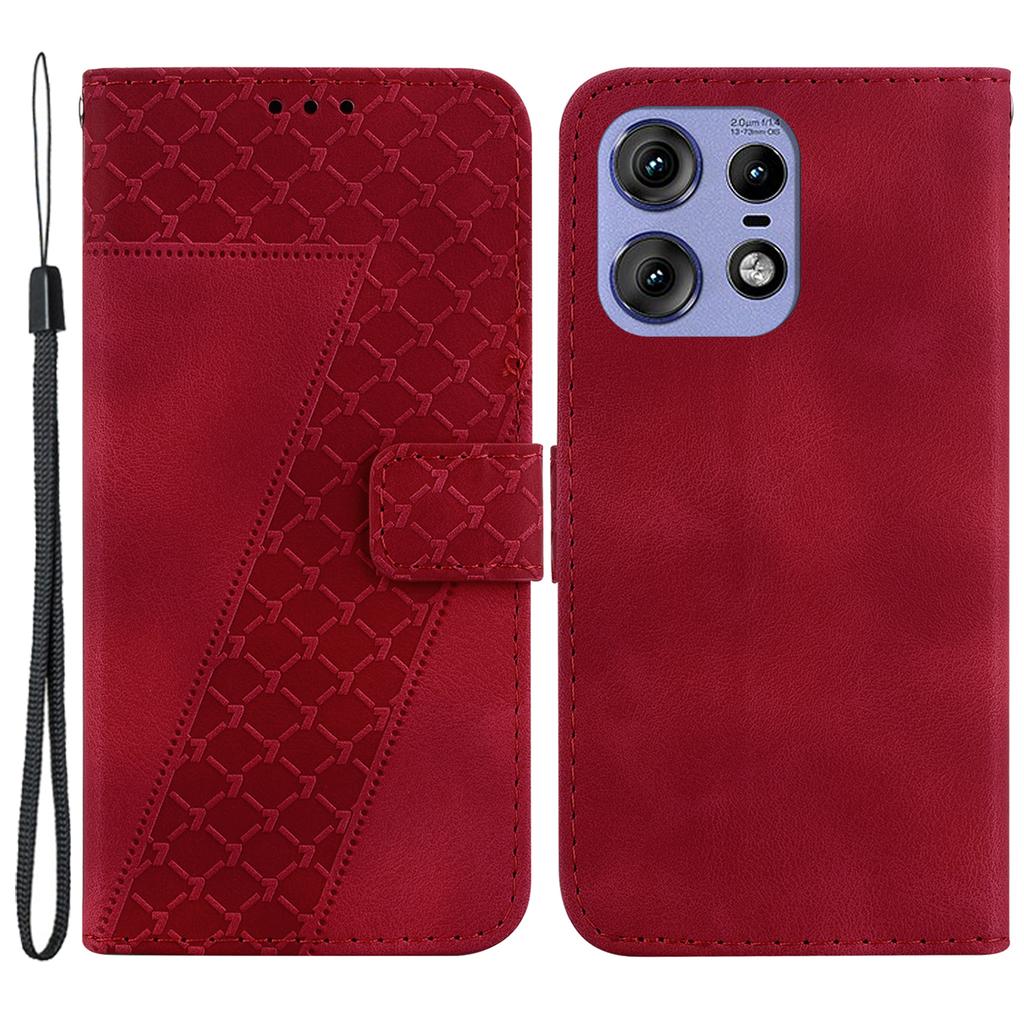 For Motorola Edge 50 5G/Edge 50 Pro 5G Case 7-Shape Imprinted Wallet Leather Phone Cover