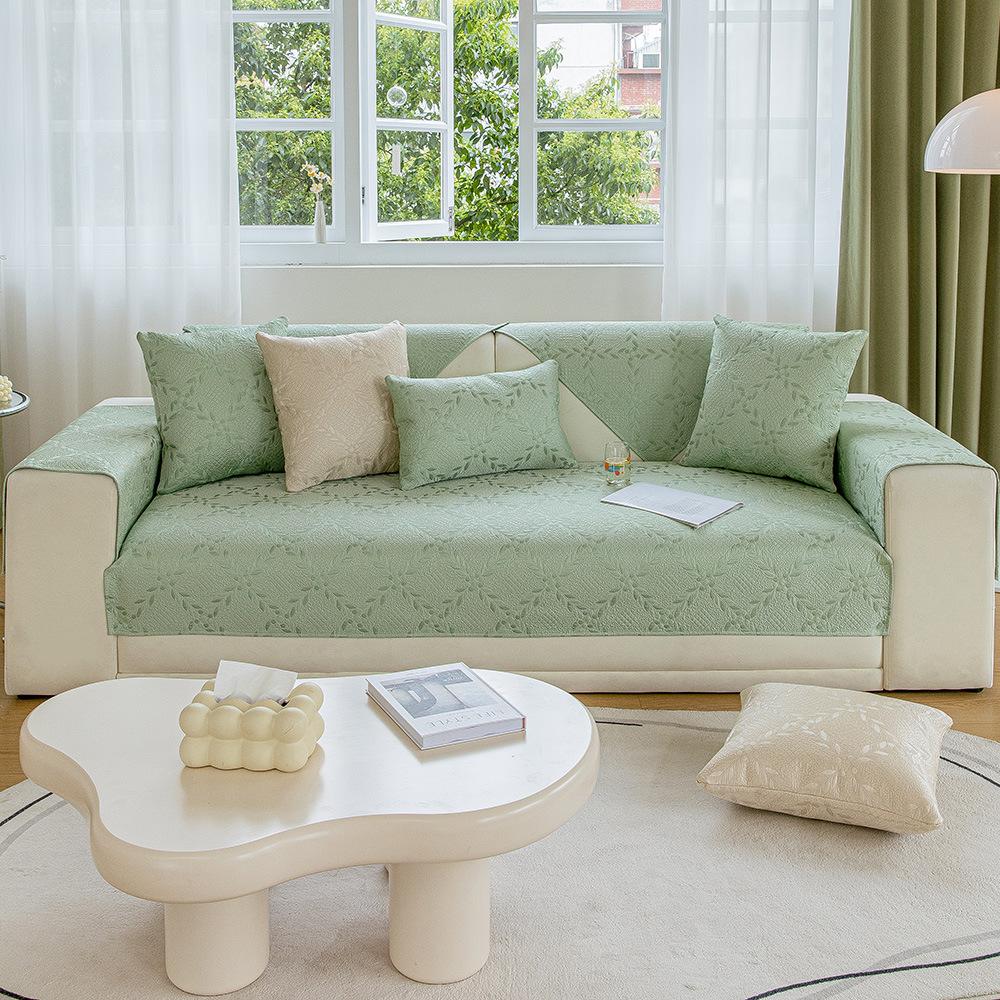 Sofa Cushion Four Seasons Universal High Precision Sofa Cushion Solid Color Sofa Cushion Modern Simple Cover Cloth Non-Slip Cushion Case