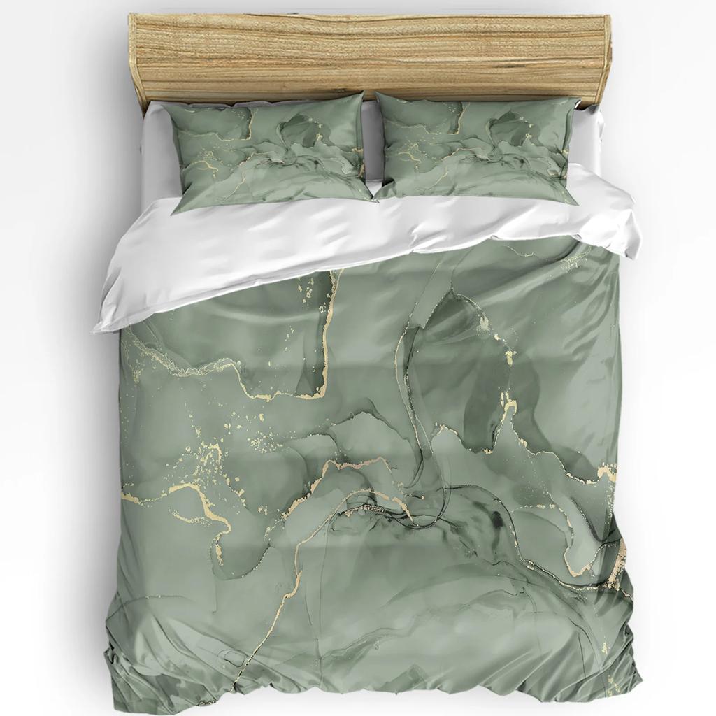 Marble Texture Duvet Cover With Pillow Case Custom 3pcs Bedding Set Quilt Cover Double Bed Home Textile