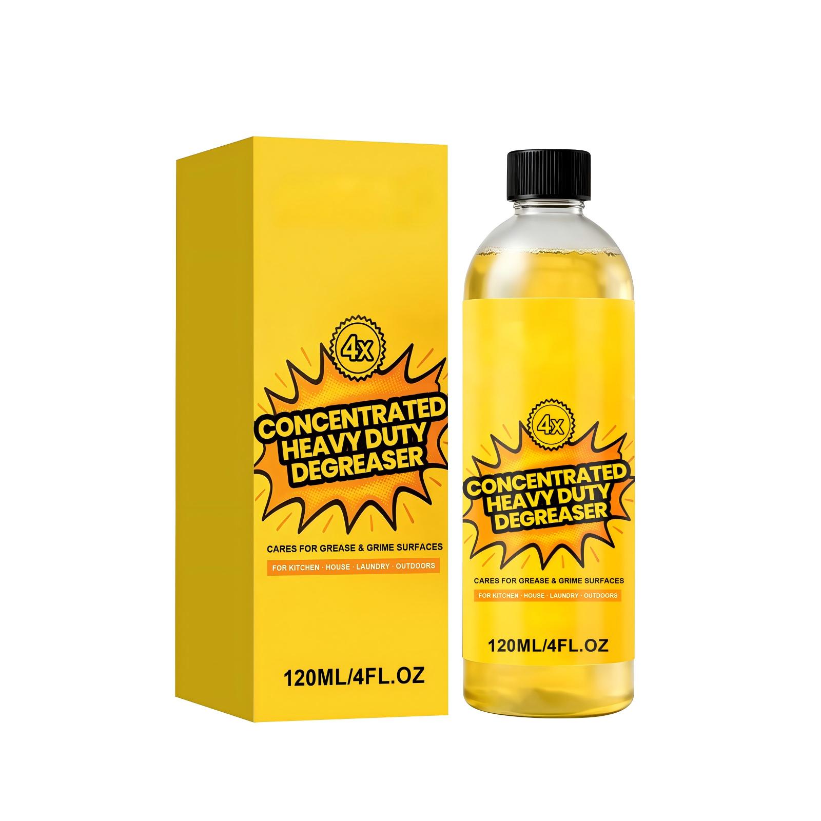 

Concentrated Heavy Duty Degreaser 120ml Multi Surface Kitchen Cleaner for Grease Oil Stains and Residue Removal for Home Use One Size жёлтый