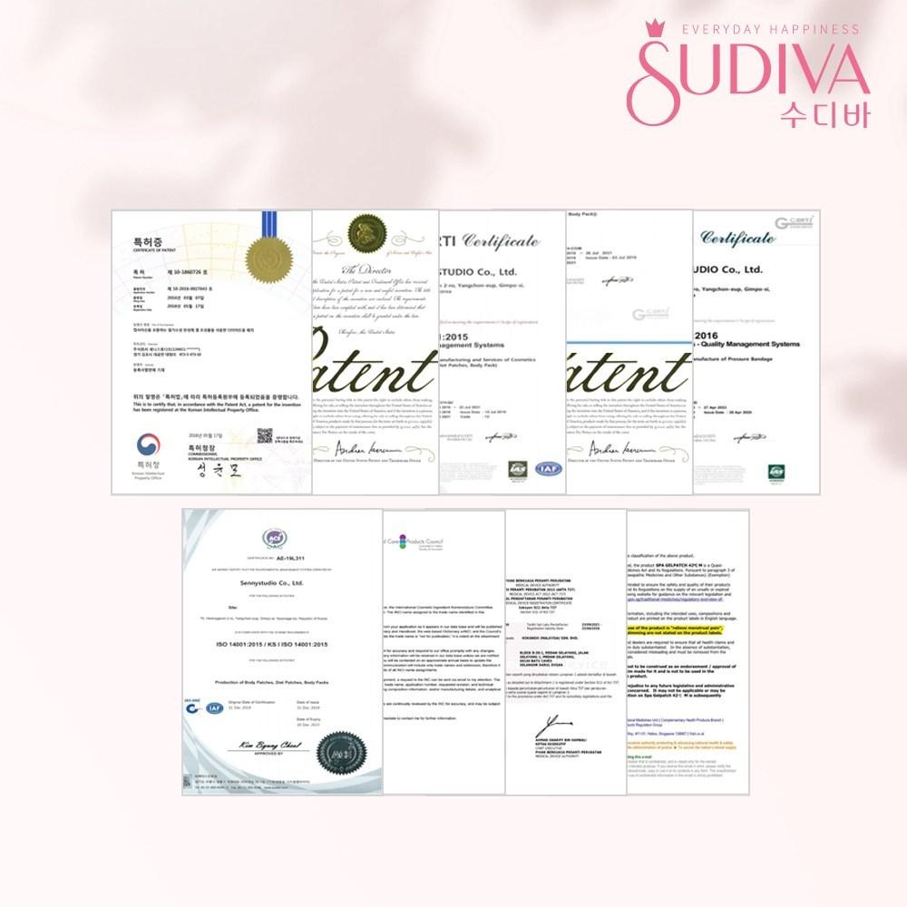 Sudiva Menstruationsschmerzlinderung, anbringbarer Kompressor, Wärmekissen, warmes Wärmepflaster, 1 Packung, 10 Packungen