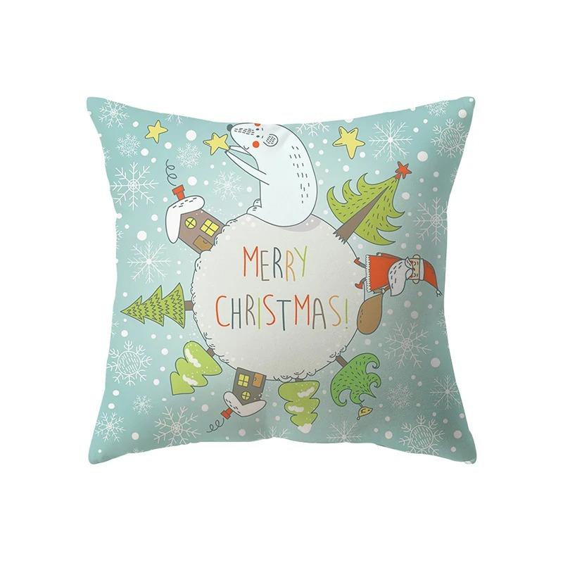 Christmas Themed Pillowcases Car Accessories Office Santa Claus Living Room Sofa Home Pillowcases