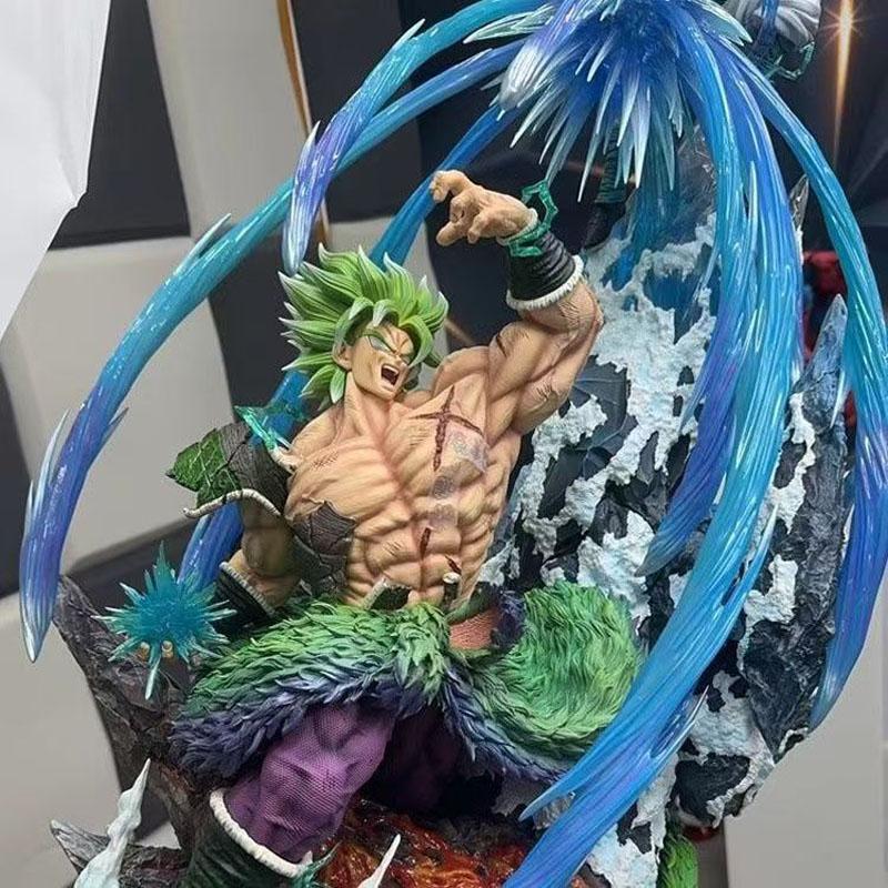 Anime Figure Dragon Ball 20cm Broli Vs Gogeta Battle Figure Scene Figurine Statue Model Doll Desk Collectible Toy Christmas Gift