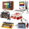 Creative Ideas Typewriter Computer TV Building Blocks Bricks Classic Game Machine Radio MOC Model Kit Toys Vintage Appliances
