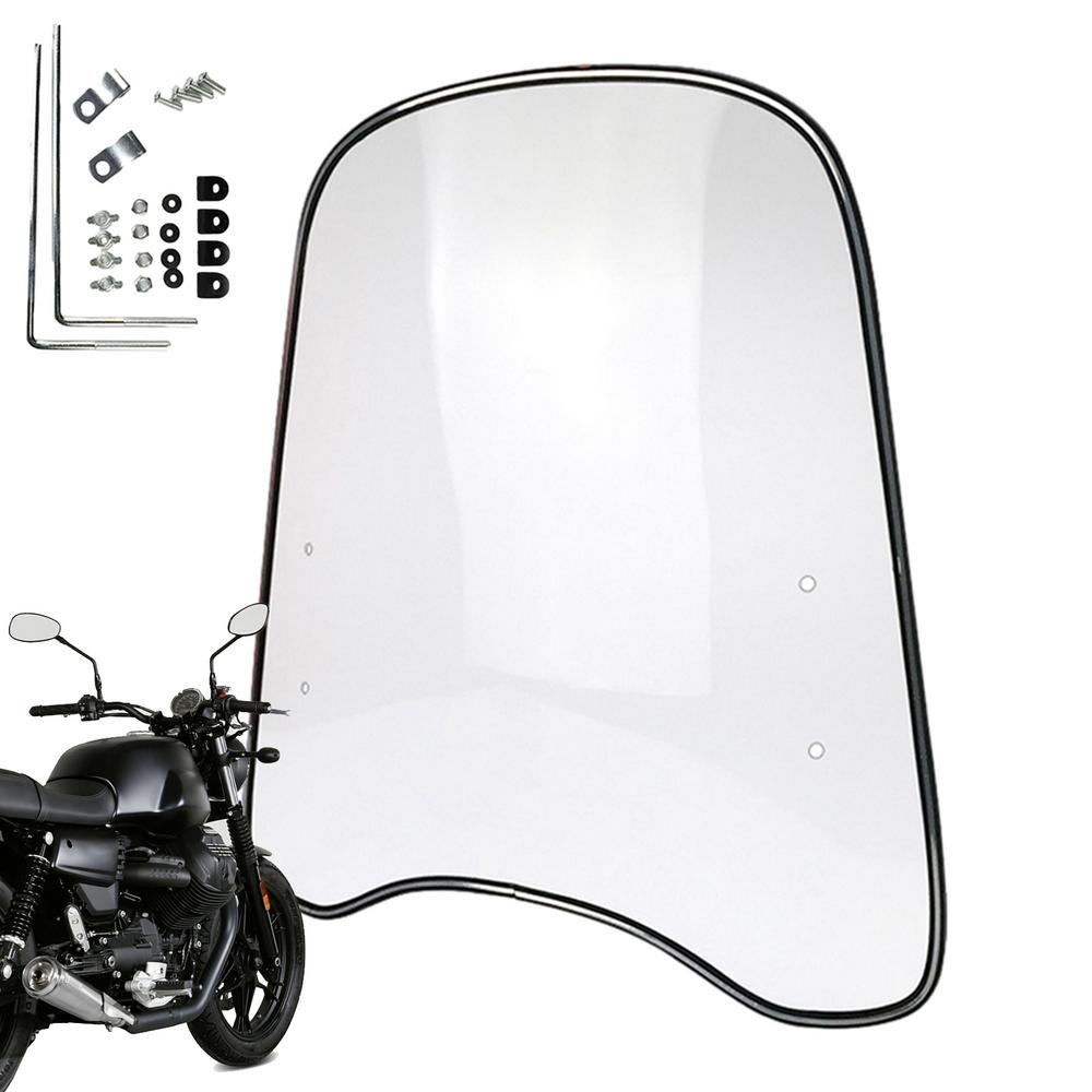 Scooter Windscreens Motorbike Wind Deflector With Adjustable Bracket Motorcycle Windshield Motorcycle Accessories