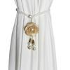 2PCS Adjustable Pearl Curtain Buckle Beautifully Curtains Tie Rope Camellia Curtain Tieback  Home