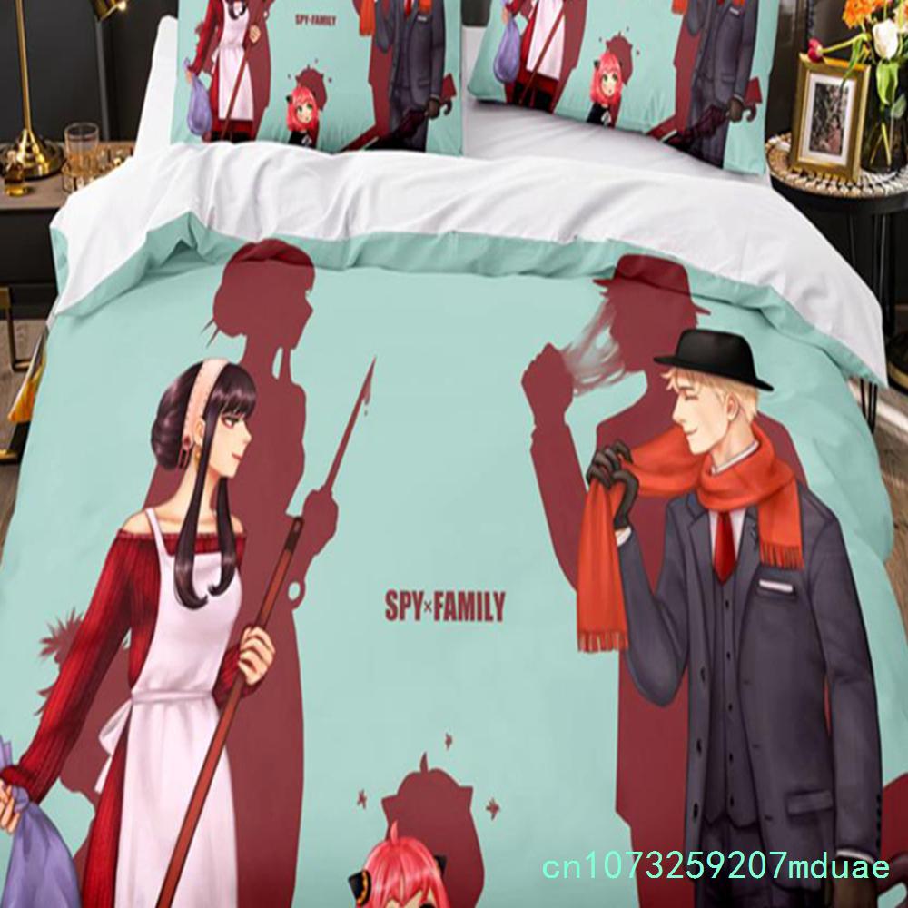 New SPY×FAMILY Anime Comforter Bedding Sets 3Pcs Cartoon Duvet Cover Pillowcase Full Size Queen King Quilt Cover Single Double