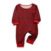 Matching Family Christmas Pajamas Set Long Sleeve Round Neck Top and Pants Loungewear for Women Men and Kids