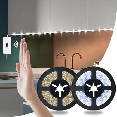 Bandes lumineuses LED à détecteur de mouvement USB 5V 2835 Détection de mouvement de la main Dimmable Flexible Bande LED Rétroéclairage LED TV Cuisine IP65 Étanche