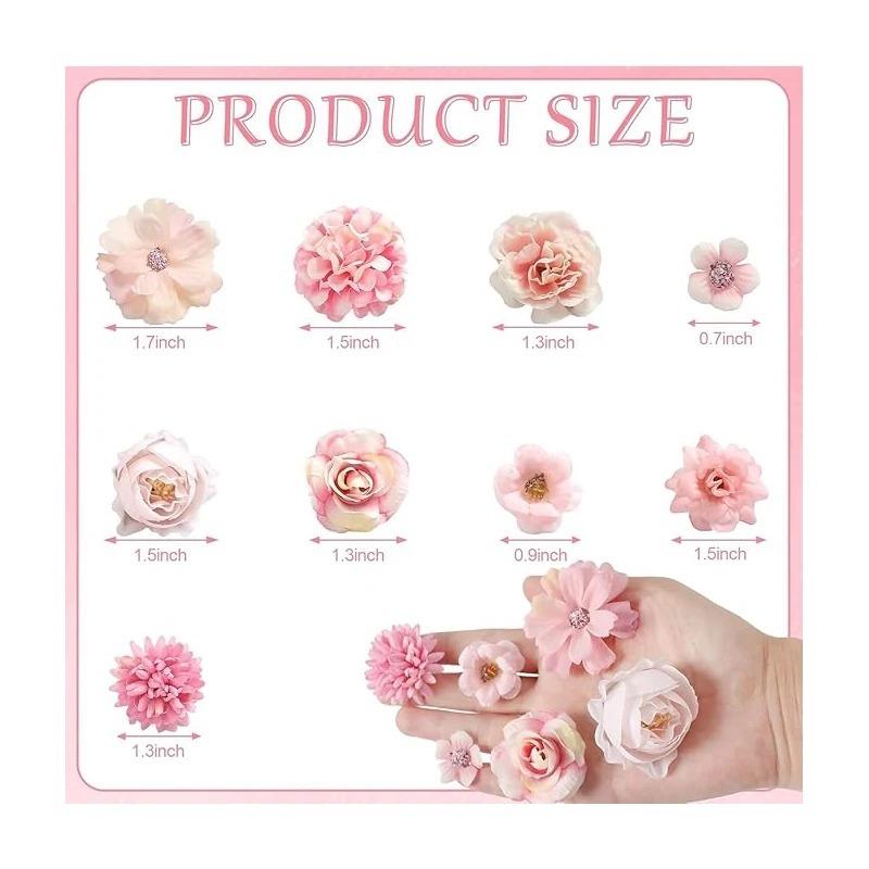 20/50Pcs Artificial Flower Head Mini Silk Artificial Rose Daisy Flower Craft Supplies Wedding Party Craft Wreath Home Decoration