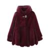 New women's clothing autumn and winter coat imitation mink velvet imitation fur mother winter clothing fashion hooded large size top