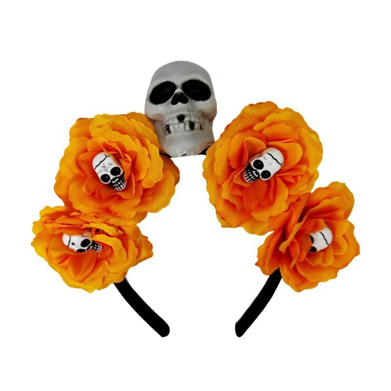 New European and American Skull Party Headband Headband Masquerade Ball Simulation Flower Headgear