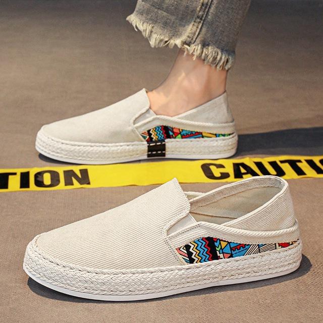 Schuhe für Herren Frühling Mode Cord Flach Lässige Fischer Schuhe Jugend Street Cool Bequeme Slipper Loafer