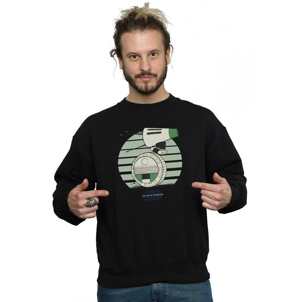 Star Wars Mens The Rise Of Skywalker D-O Rolling Green Sweatshirt