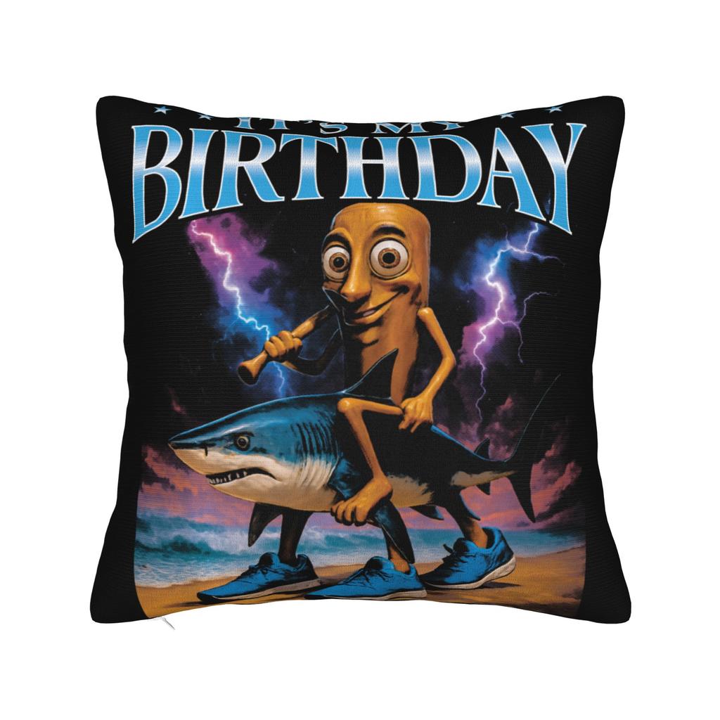 Tung Tung Sahur Funny Ramadan Gym Meme Pillow Cover Comfy Cushion Cover Novelty Pillow Case For Couch Sofa Bedroom