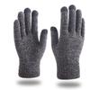 Winter Knitted Gloves Men's and Women's Korean Version of Warm, Piled and Thickened Full-finger Wool Touch-screen Mixed-color Gloves