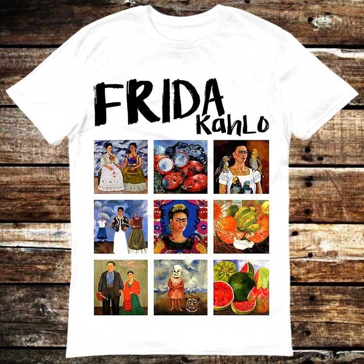 Frida Kahlo Artworks Paints Collage T Shirt 6180 Unisex T-Shirt XXXL