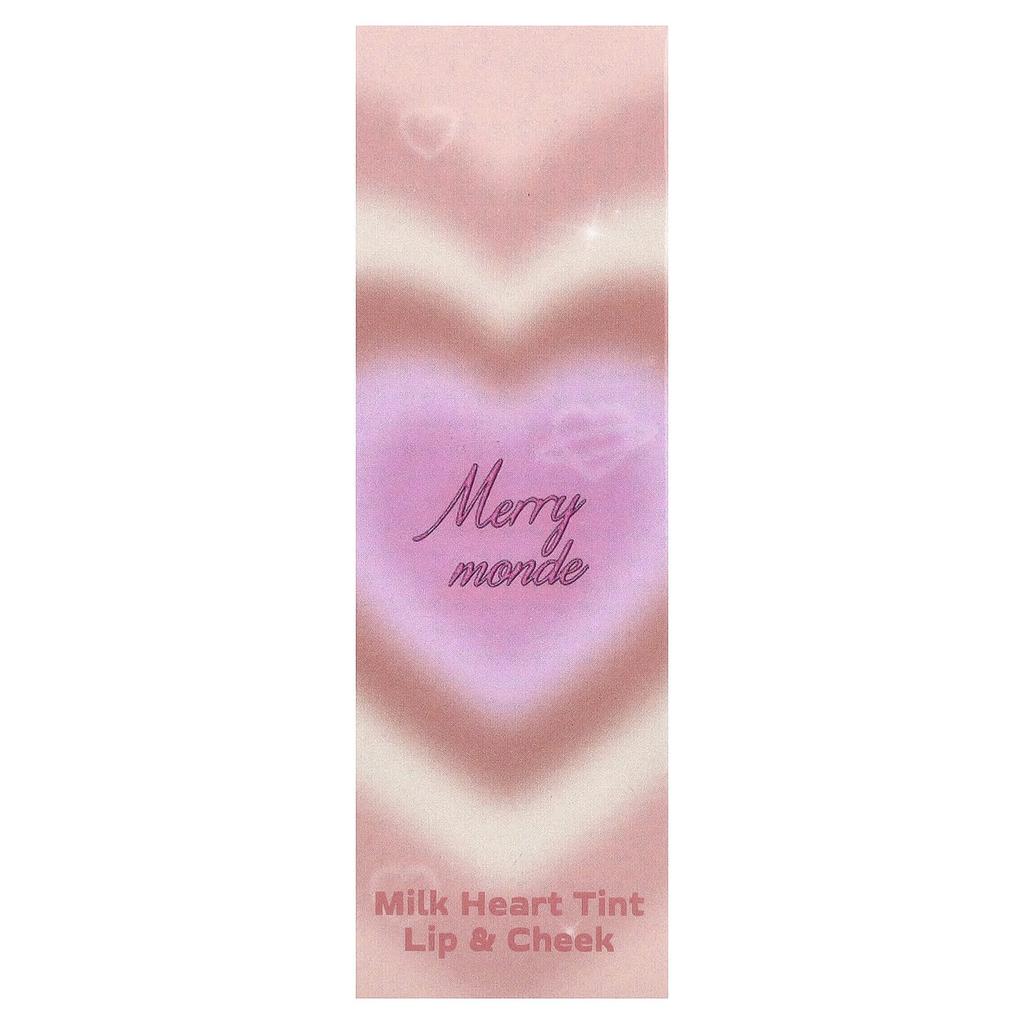 merrymonde Milk Heart Tint, Lippen- und Wangenfarbe, 06 Mango Milk, 5g