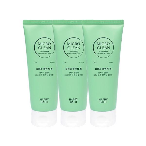 

HAPPY BATH Micro Clean Soapberry Cleansing Foam 150g x3