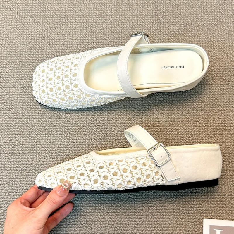 

Fashion Women Flats Slippers Designer Weave Soft Shoes Summer Slingback Sandals Summer 2025 New Trends Shoes Casual Walking Zapatillas 40