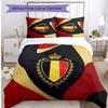 Set Biancheria da Letto Stampata Calcio Belgio 3 Pezzi Copriletto Traspirante Accogliente come Regalo per Inaugurazione Casa o Festa