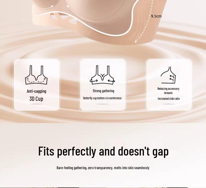 Wire-Free Seamless Uplifting Women's Summer Foundation Bra for Small Bust