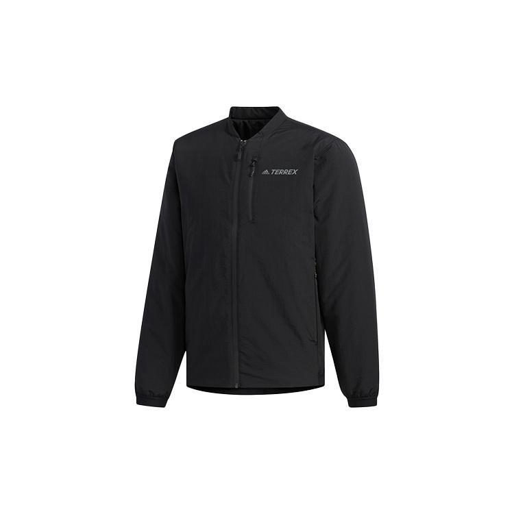 adidas Xplr Ins Bomber Outdoor Sports Solid Color Jacket Black Men s EH4954 XL