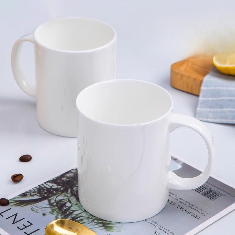 Pure White Cup Classic Simak Cup Color Glazed Ceramic Water Cup Household Coffee Cup Large Capacity Milk Cup
