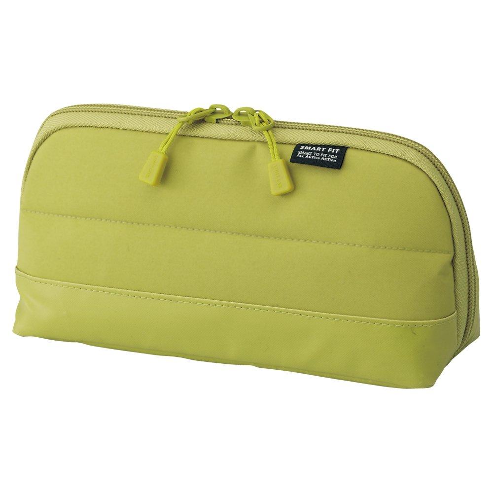 LIHIT Large Capacity Wide Open Pen Yellow Green LAB. Case, A7688-6