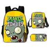 High-Quality Cartoon Themed School Bag Featuring Plants vs. Zombies Characters