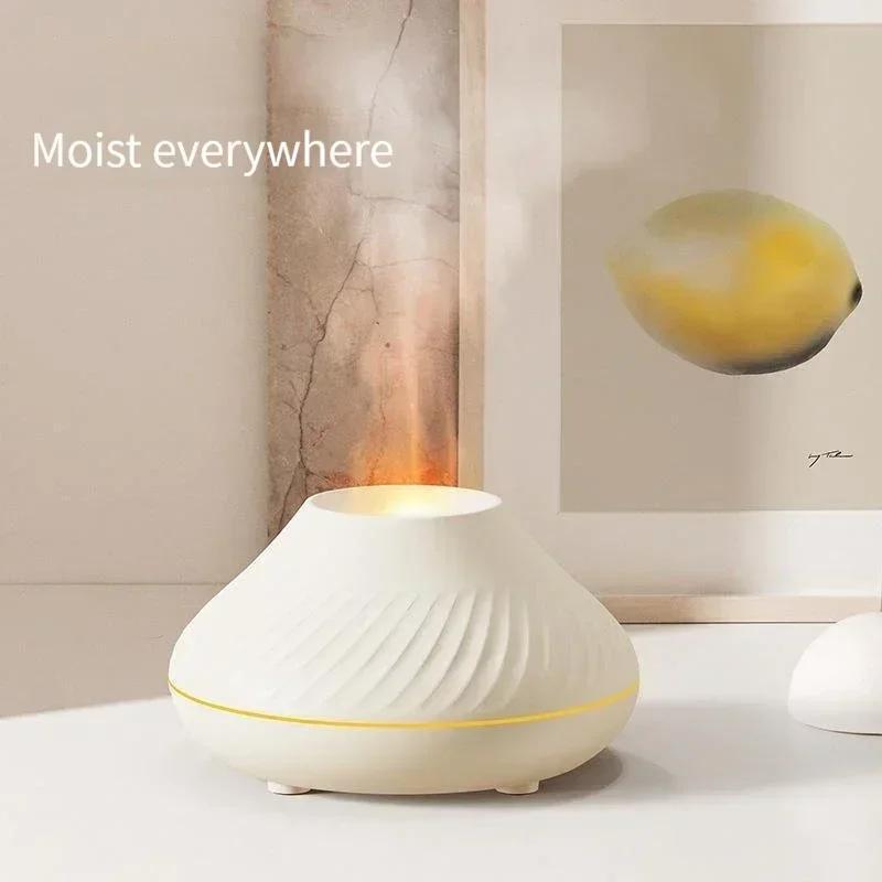 Flame Aromatherapy Machine Air Humidifier Essential Oil Diffuser Perfume Diffuser Water Replenisher USB Small Night Light Home