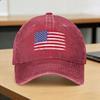 Patriotic USA Flag Th of July Washed Baseball Cap  Fitted Retro Sun Trucker Hat Spring Women Unisex Running Hippie Baseball Caps