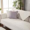 Seasonal Cotton Washed Fabric Sofa Mat Simple Solid Color Soft Home Sofa Cover Fabric Dust Proof Anti Slip Breathable Sofa Towel