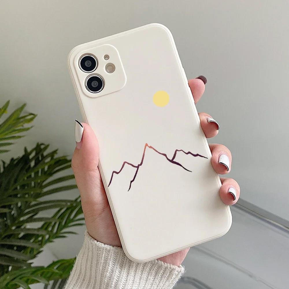 

Матовый Чехол Для Телефона С Изображением Солнца И Луны, Парный, Для iPhone 17 16 14 15 12 11 13 Pro Max Mini 7 Plus SE Air, Чехол-Оболочка Для Влюбленных Fundas iPhone 14ProMax