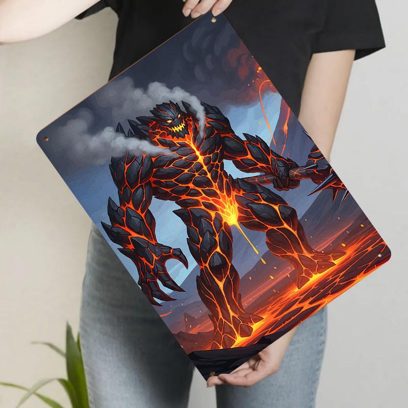 

Volcanic Giant Metal Wall Art Decorative Painting for Living Room Study Creative Home Decoration Ornament 20x30cm（7.8x11.8inch）