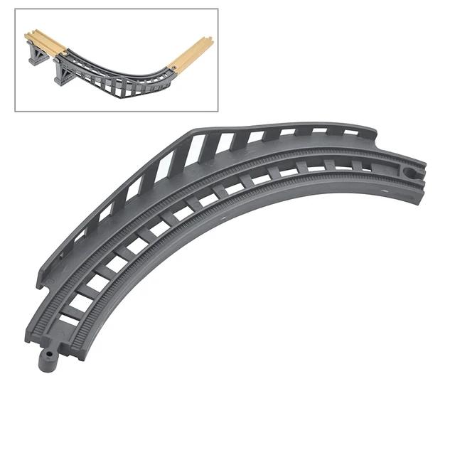 Non-Toxic Wooden Railway Connect Fixer Train Track Accessories Connector Tracffic Light Toys Holder Fit Brio Wooden Track Toys Educational