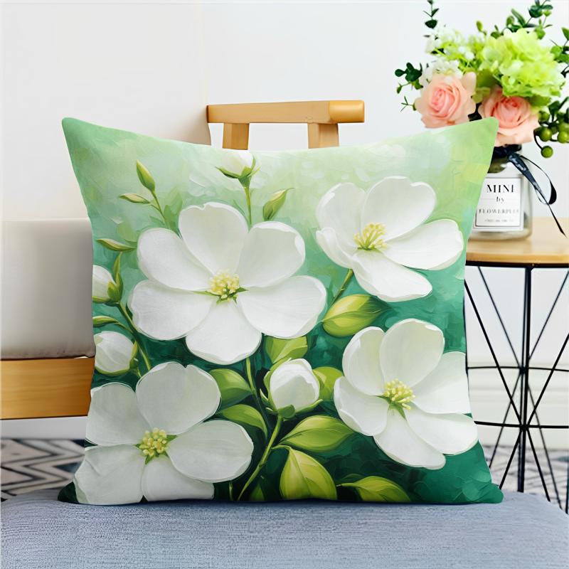 Flower Pastoral Small Fresh Pillowcase Dormitory Decoration Office Living Room Home Pillowcase