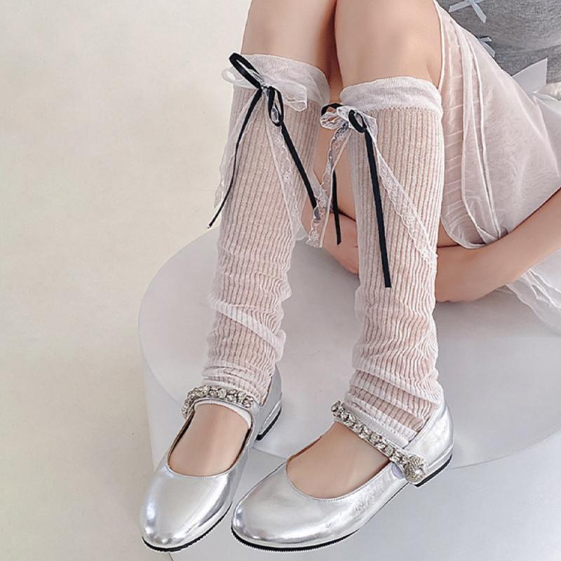

Bowknot Sleeves Bubble Socks Ballet Sleeves Thin Sweet Chic Lolita Calf Socks
