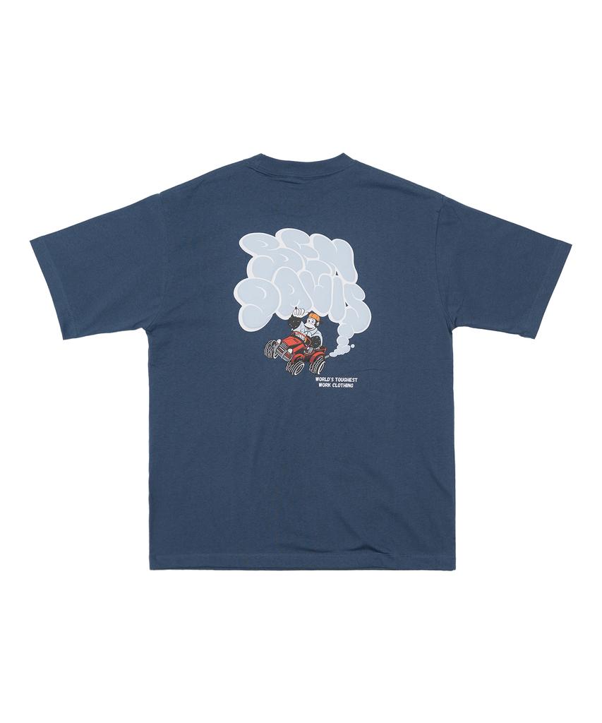 BEN DAVIS White Label Smoking Buggy T-Shirt [Blue Grey]
