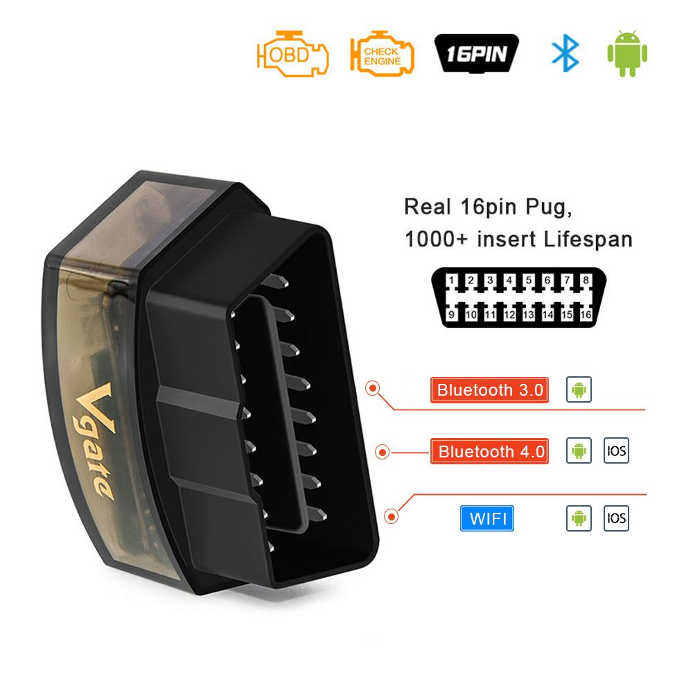 Vgate iCar Pro Bluetooth 4.0 WIFI for Android IOS ELM327 V2.3 OBD 2 OBD2 Car Diagnostic Tool BT4.0 Code Reader Scan Tool